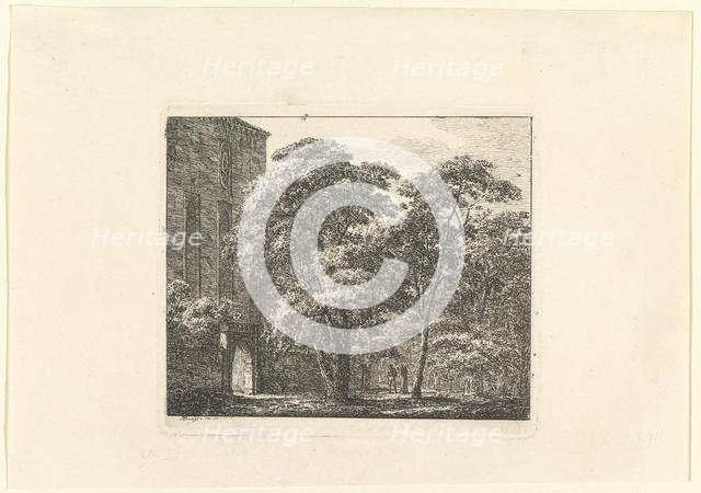 Gothic Architecture in a Landscape, ca. 1807. Creator: Domenico Quaglio II.