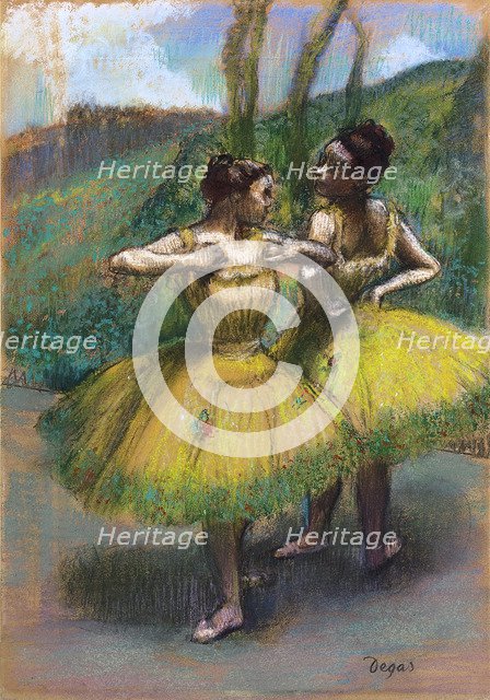 Danseuses jupes jaunes (Deux danseuses en jaune). Artist: Degas, Edgar (1834-1917)