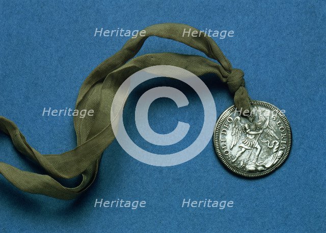 Silver touch piece of George III, 1766. Artist: Unknown