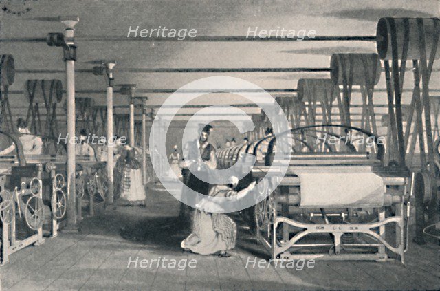 'Weaving by Power Looms', 1835, (1904). Artist: Unknown.