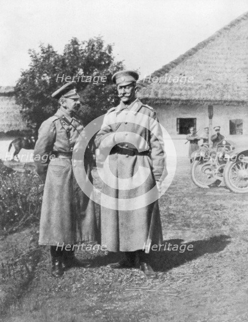 Russian Generals Gurko and Brusilov, 1917. Artist: Unknown