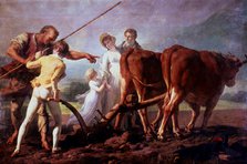 'The Ploughing Lesson', 1798. Artist: Francois-Andre Vincent