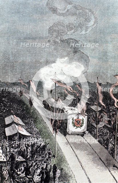 Illustration from De la Terre a la Lune by Jules Verne, 1865. Artist: Unknown