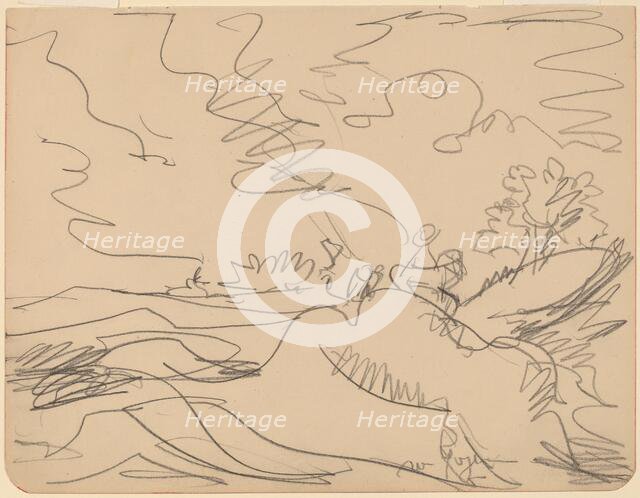 Landscape in the Taunus, 1916. Creator: Ernst Kirchner.