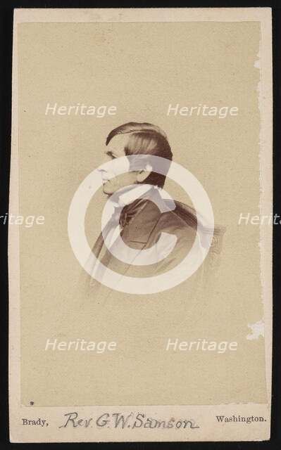 Portrait of Rev. George Whitefield Samson (1819-1896), Before 1896. Creator: Mathew Brady.