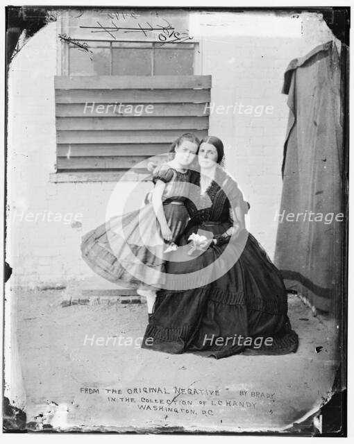 Greenhow, Mrs. & daughter (imprisoned in old Capitol Prison in Wash. D.C.), between 1865 and 1880.  Creator: Unknown.