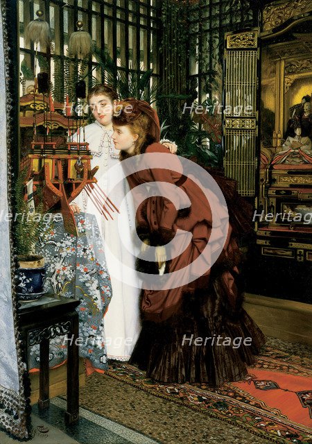 Young Ladies Looking at Japanese Objects, 1869.