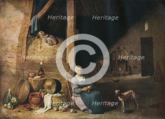 'An Old Woman Peeling Pears', c1640. Artist: Unknown.