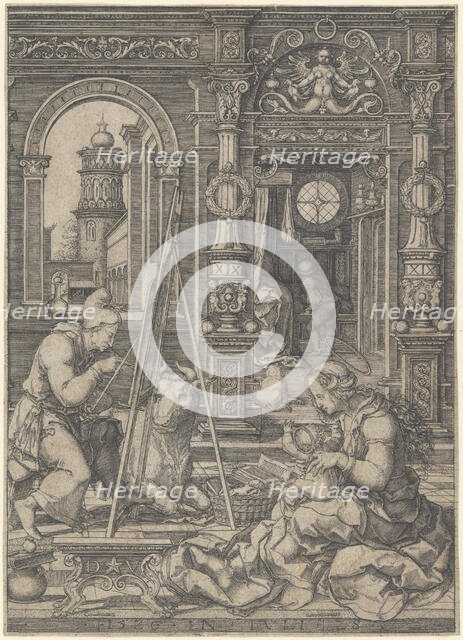 Saint Luke Painting the Virgin, 1526. Creator: Dirck Vellert.