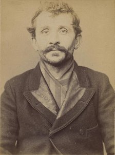 François dit Francis. 38 ans, né le 3/12/55 à Reims (Marne). ébéniste. Anarchiste. 5/3/94., 1894. Creator: Alphonse Bertillon.