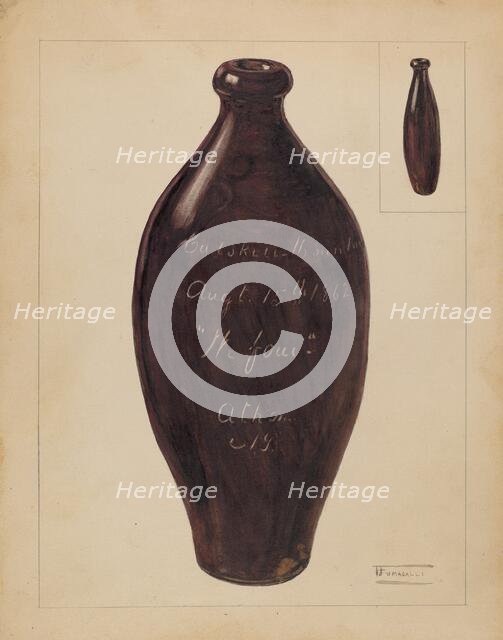 Flask, c. 1936. Creator: Frank Fumagalli.