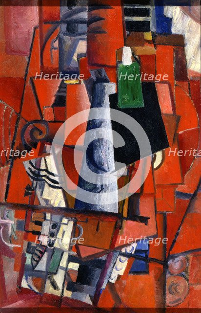 A Woman at the Piano', 1913.  Artist: Kazimir Malevich