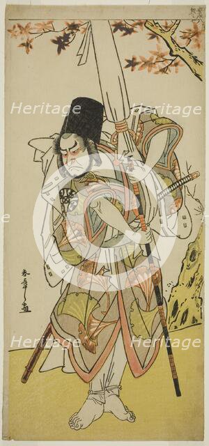 The Actor Nakamura Nakazo I as Katsuhei, Servant of a Princely Family, in the Play Uta..., c. 1779. Creator: Shunsho.