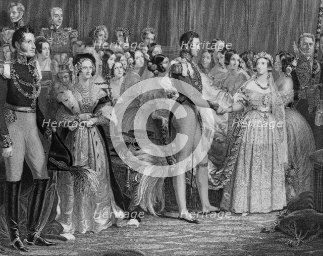 Marriage of Queen Victoria, February 10, 1840, 1844. Creator: Charles Eden Wagstaff.