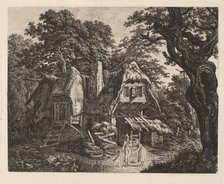 Straw-Thatched Hut with Landscape and Figures, 1807/1809. Creator: Carl Wilhelm Kolbe the elder.