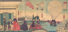 American Balloon Ascension (Amerikakoku), 6th month, 1867. Creator: Utagawa Yoshitora.