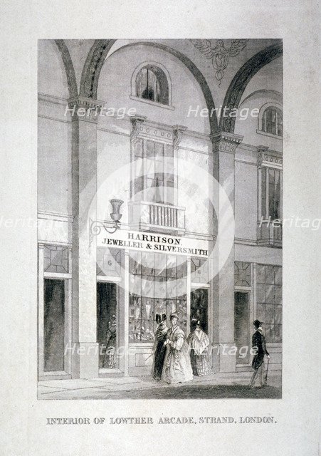 Lowther Arcade, Strand, Westminster, London, c1850. Artist: Anon