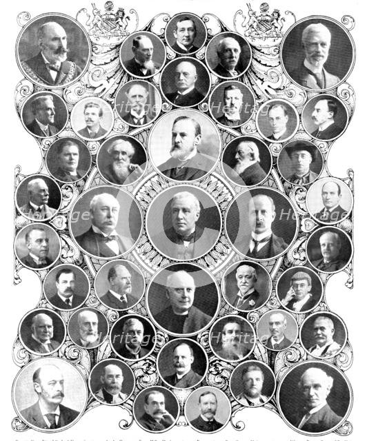 In the public eye at Manchester, 1909. Creators: Lafayette, Elliott & Fry, Medrington, Russell, Brooks.