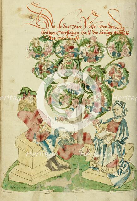 The Tree of Jesse; Barlaam und Josaphat, 1469. Creators: Hans Schilling, Diebolt Lauber.