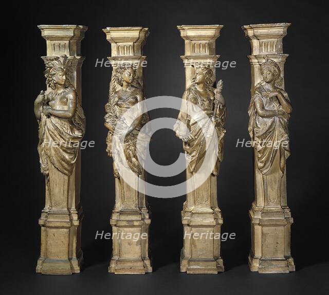 Caryatids of the Four Continents, c.1867. Creator: Jules Dalou.