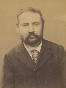 LaumesfeIt. Paul, Mathias. 35 ans, né le 29/3/59. à Paris VIe. Tailleur d'habits. Anarchis..., 1894. Creator: Alphonse Bertillon.