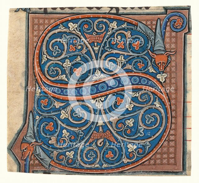 Decorated Initial from an antiphonal, about 1260-1270. Creator: Unknown.
