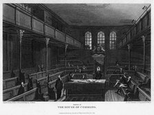 Chamber of the House of Commons, Westminster, London, 1815.Artist: Wallis