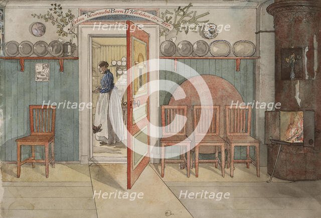 Old Anna. From A Home (26 watercolours). Creator: Carl Larsson.