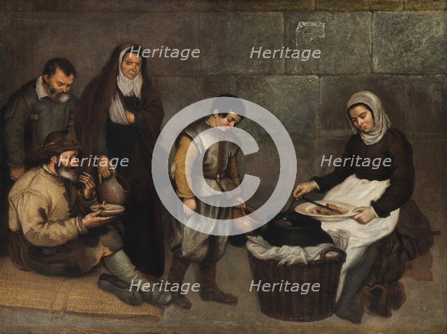 The Soup Kitchen, c.1630. Creator: Puga, Antonio de (1602-1648).