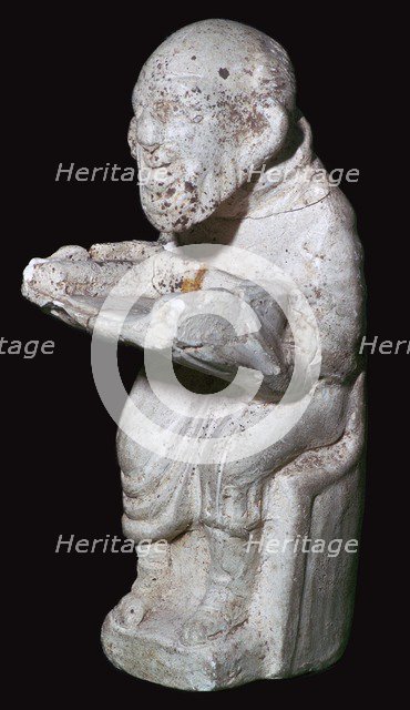 Pipeclay figure from a Roman tomb. Artist: Unknown