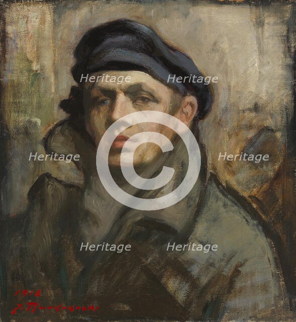 Self Portrait, 1916. Creator: Jalmari Ruokokoski.