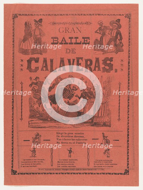 The great dance of skeletons, 1906., 1906. Creator: José Guadalupe Posada.