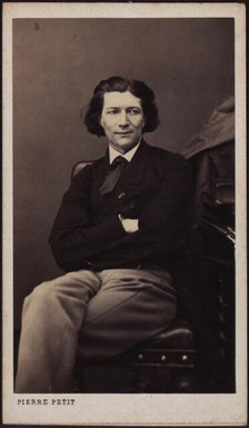 Portrait of the dramatist Victorien Sardou (1831-1908), ca 1860. Creator: Petit, Pierre Lanith (1831-1909).