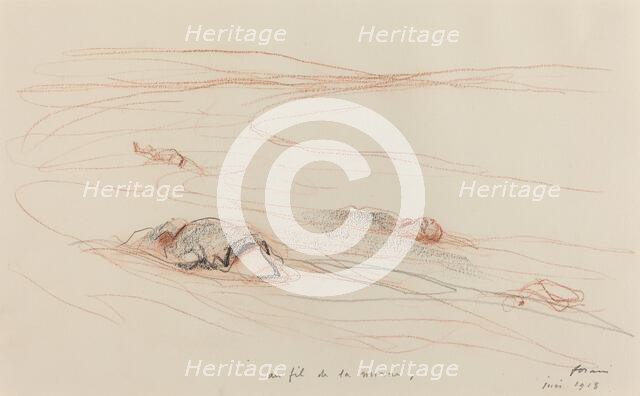 Au fil de la Marne, 1918. Creator: Jean Louis Forain.