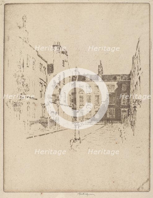 Cowley Street, Westminster, 1906. Creator: Joseph Pennell.