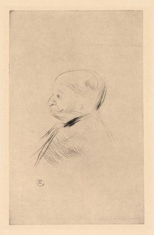 Portrait of a Man (Portrait dun homme), 1898 (printed 1927). Creator: Henri de Toulouse-Lautrec (French, 1864-1901).