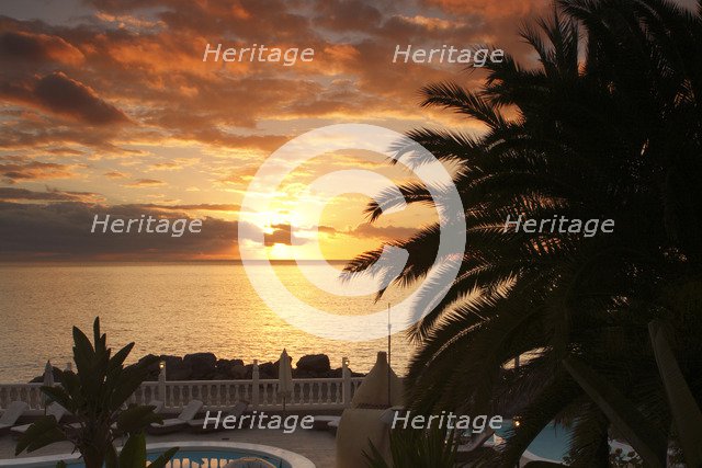 Sunset, Arguineguin, Gran Canaria, Canary Islands, Spain.
