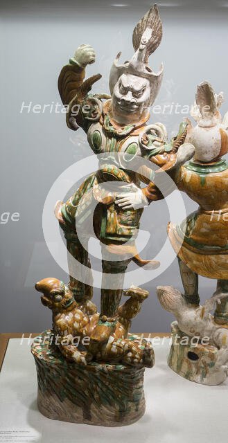 Armored Guardian King (Tianwang) Trampling Demon, Tang dynasty, first half of 8th century. Creator: Unknown.