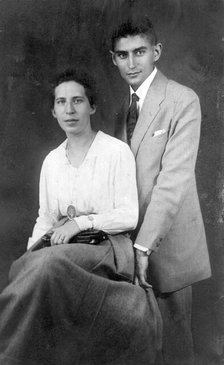 Franz Kafka and Felice Bauer , 1917. Creator: Anonymous.