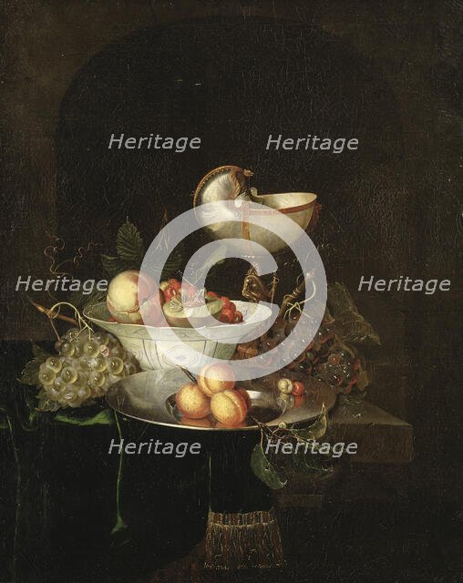 Still Life with Fruit and a Nautilus Goblet. Creator: Nicolaes van Gelder.