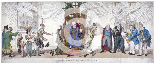 'Benefits of a plentiful harvest', 1813.                                              Artist: C Williams
