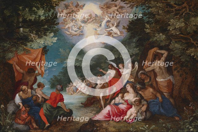 The Baptism of Christ. Artist: Brueghel, Jan, the Elder (1568-1625)