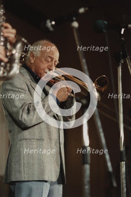 George Chisholm, Edinburgh Jazz Festival, 1986. Creator: Brian Foskett.