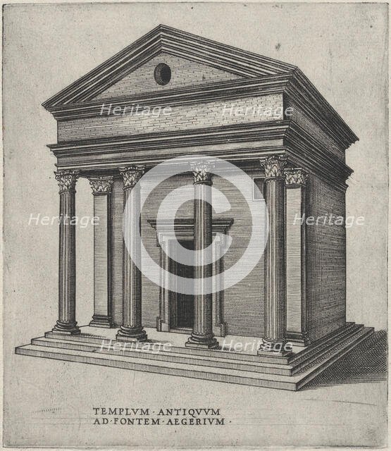 Templum Antiquum Ad Fontem Aegerium (Sant'Urbano alla Caffarella, Rome), ca. 1550-60., ca. 1550-60. Creator: Anon.