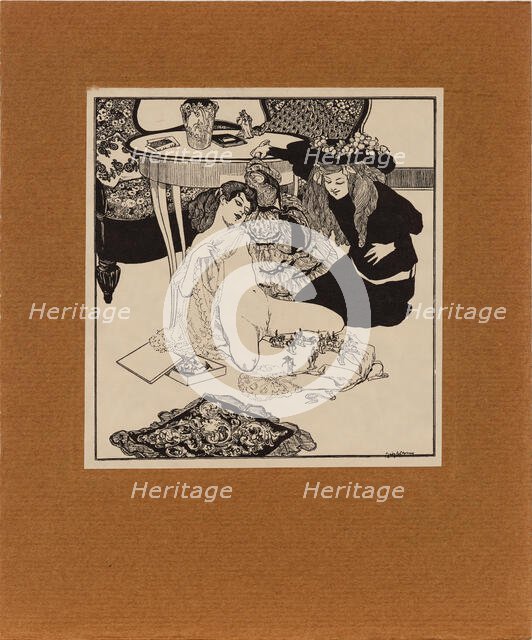 From "Jeux d'Amour de la jeunesse", c1907. Creator: Bayros, Franz von (1866-1924).