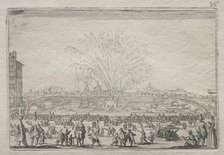 Fireworks on the Arno, c. 1622. Creator: Jacques Callot (French, 1592-1635).