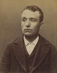 Barreyre. Alfred. 30 ans, né le 30/6/64 à Brassac (P. de Dôme). Gérant de restaurant. Anar..., 1894. Creator: Alphonse Bertillon.