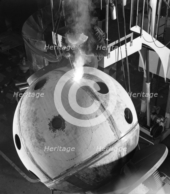 Construction of deep sea inspection chambers, Markham & Co, Chesterfield, Derbyshire, 1966. Artist: Michael Walters