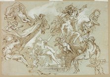 Apotheosis of Hercules (recto) n.d. Creator: Anton Domenico Gabbiani.
