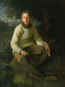 The Boy with the Arrow, 1903. Creator: Douglas Volk.
